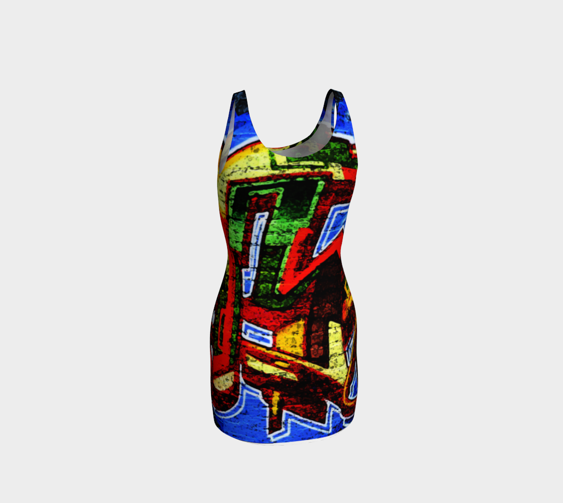 Graffiti 17 Bodycon Dress preview #3