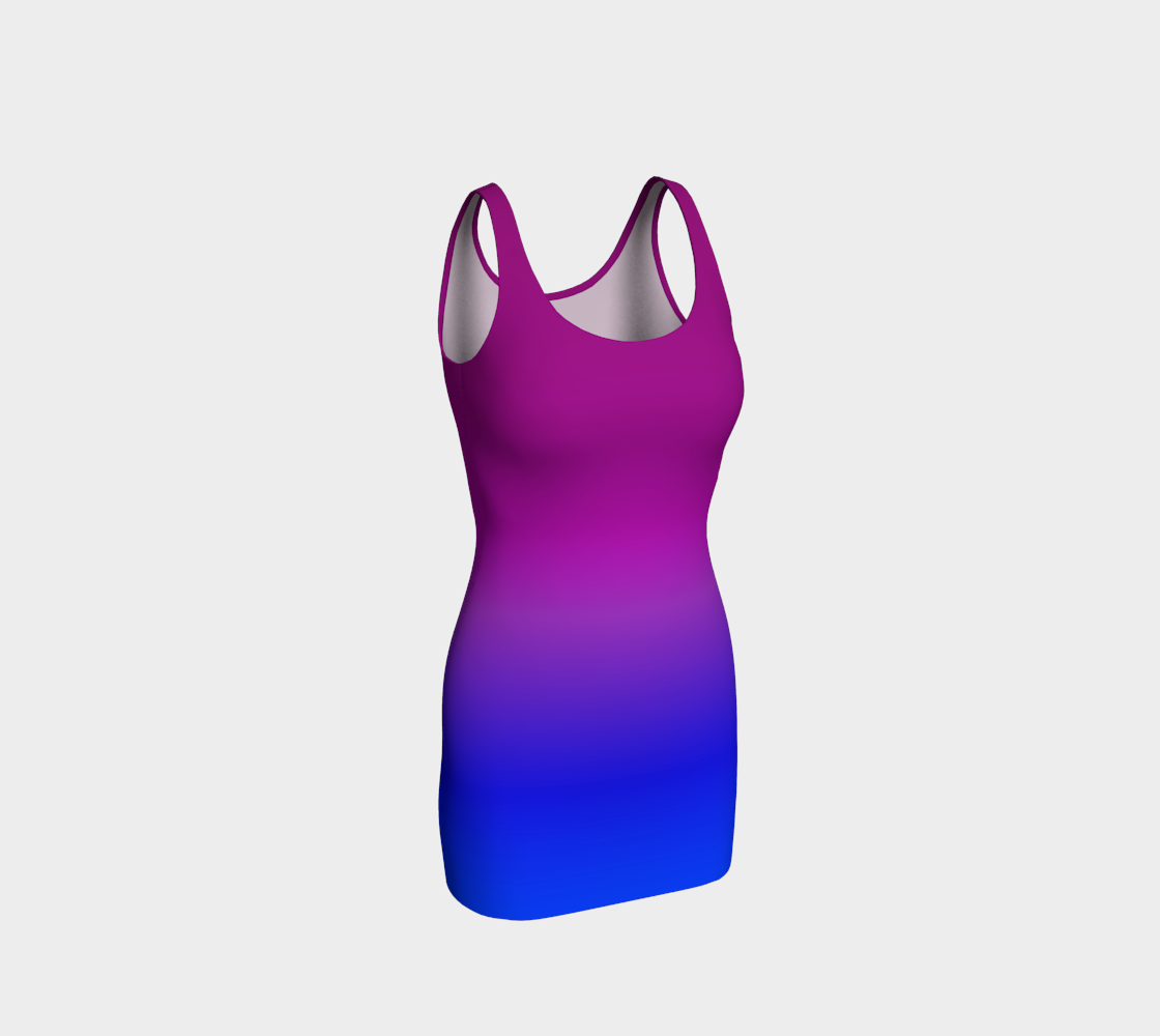 Aperçu de Purple to Blue Blend Bodycon Dress, AWSM