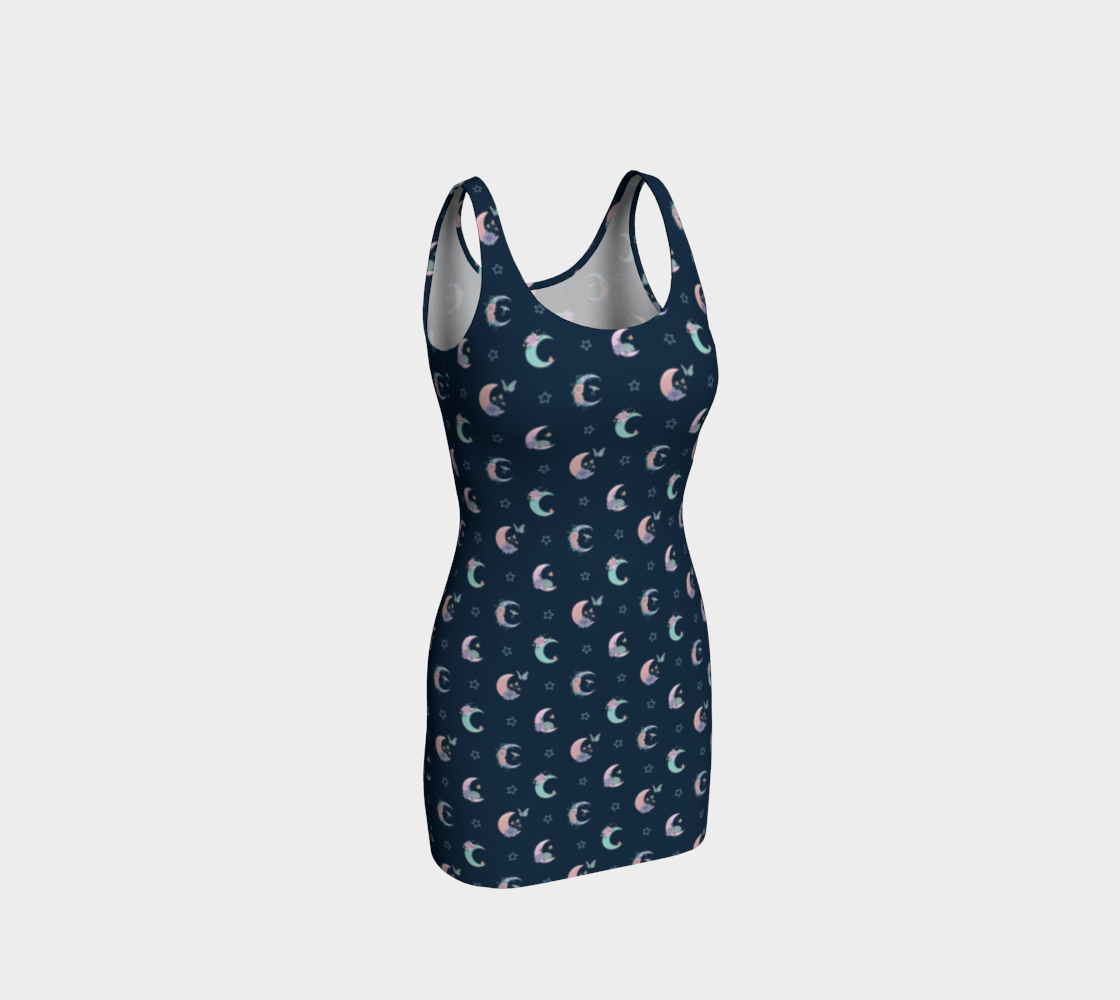Fly me to the moon navy bodycon preview