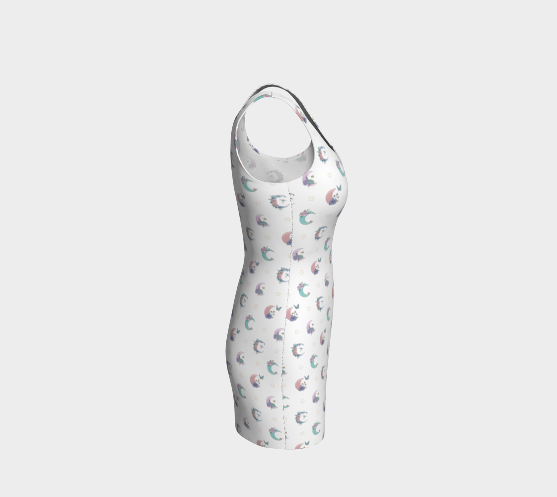 Fly me to the moon white bodycon preview #4