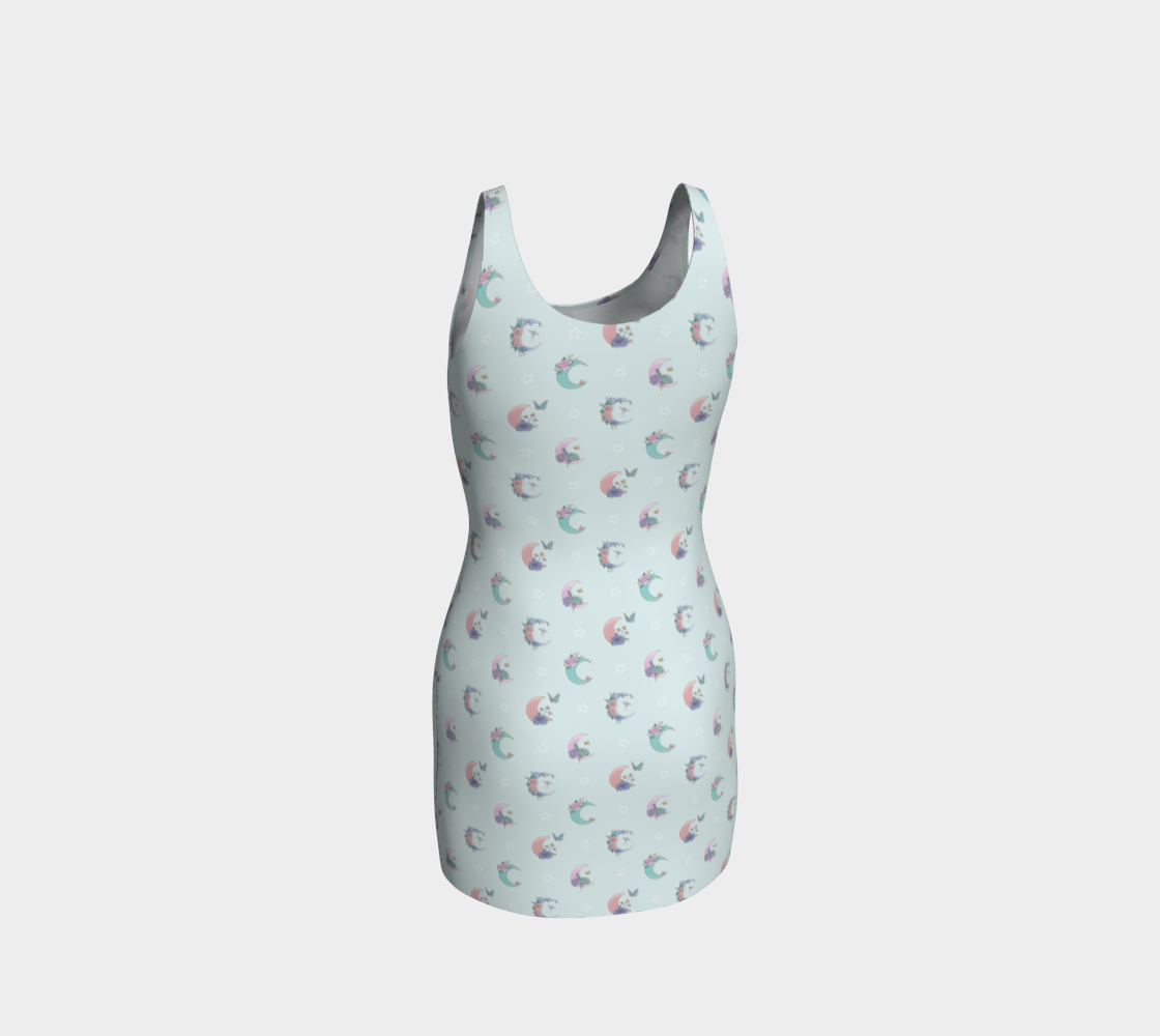 Fly me to the moon mint bodycon preview #3