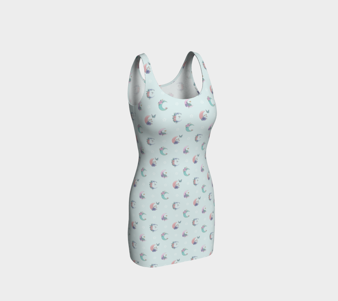 Fly me to the moon mint bodycon preview #1