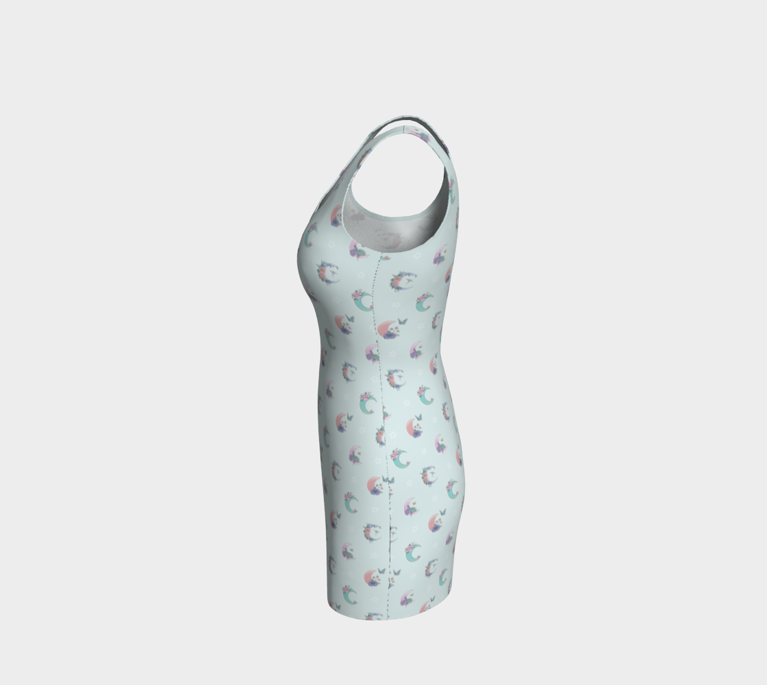 Fly me to the moon mint bodycon thumbnail #3