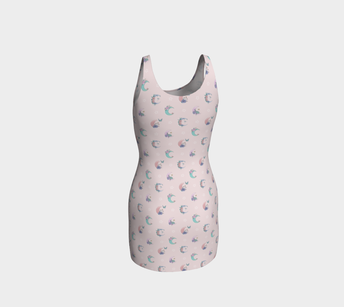 Fly me to the moon pink bodycon preview #3