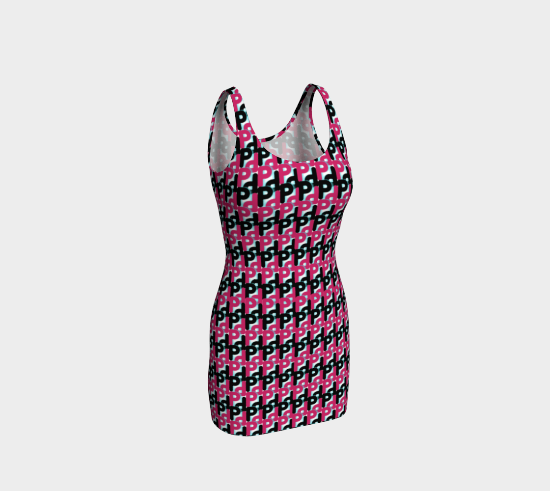 Vintage Pink Chain Bodycon Dress preview