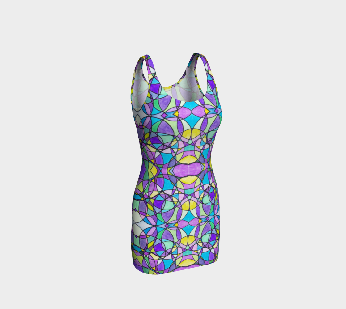 Lilac Stained Glass Bodycon Dress preview