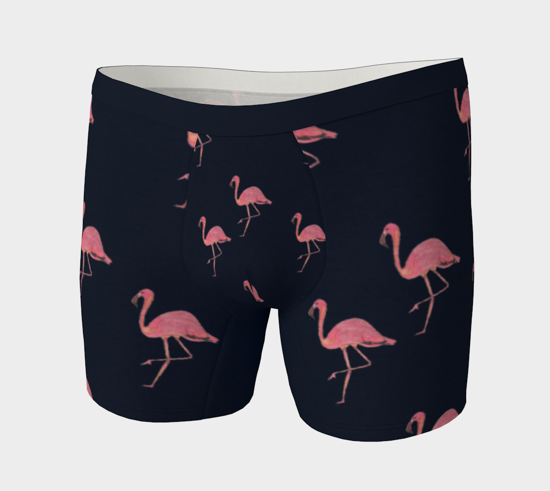 Pink_flamingos_on_deepsea_blue Miniature #4