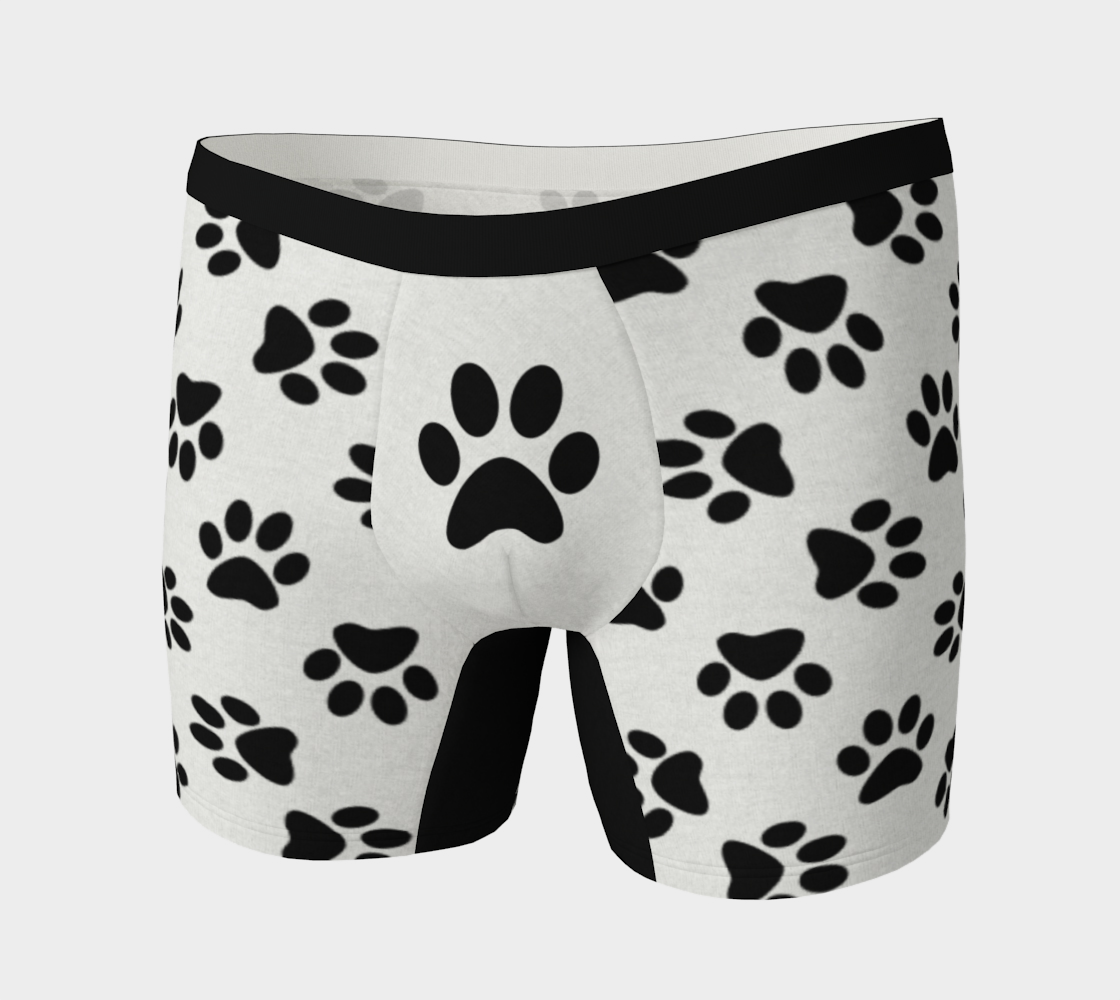 Dog Paw Print Pattern Boxer Breifs For Dog Lovers preview