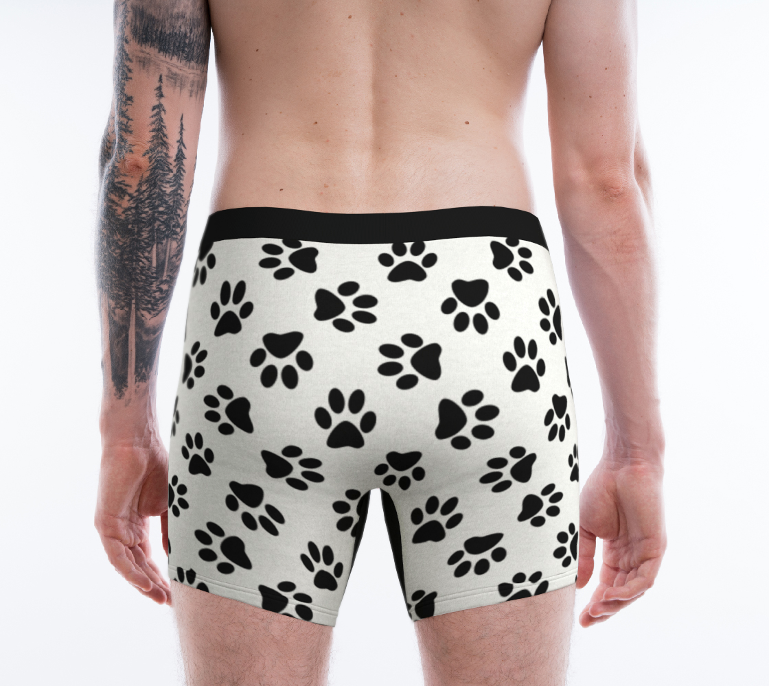 Dog Paw Print Pattern Boxer Breifs For Dog Lovers preview #2
