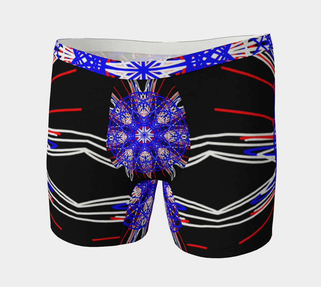 Red White Blue Black Abstract Kaleidoscopic Design preview