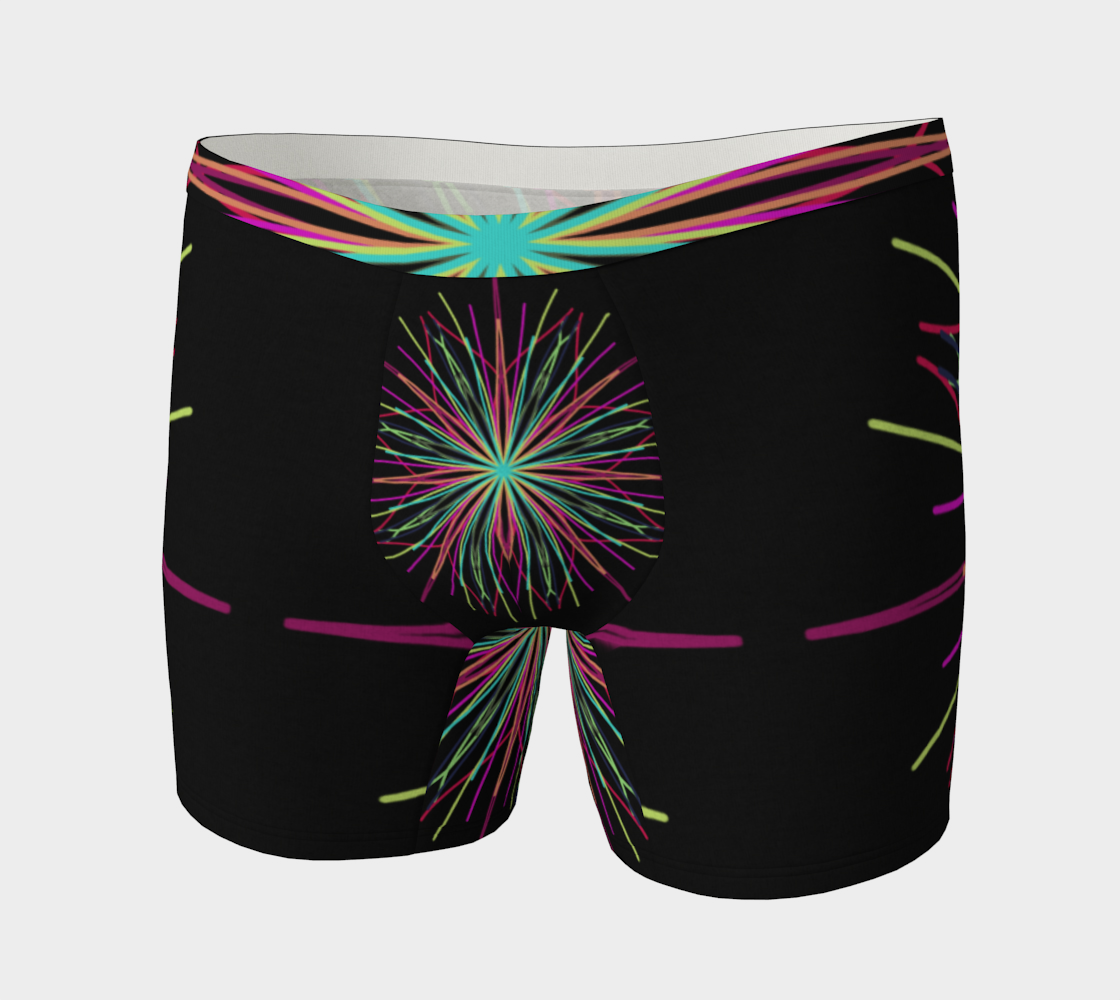Pink Mint Yellow Black Abstract Kaleidoscopic Design preview