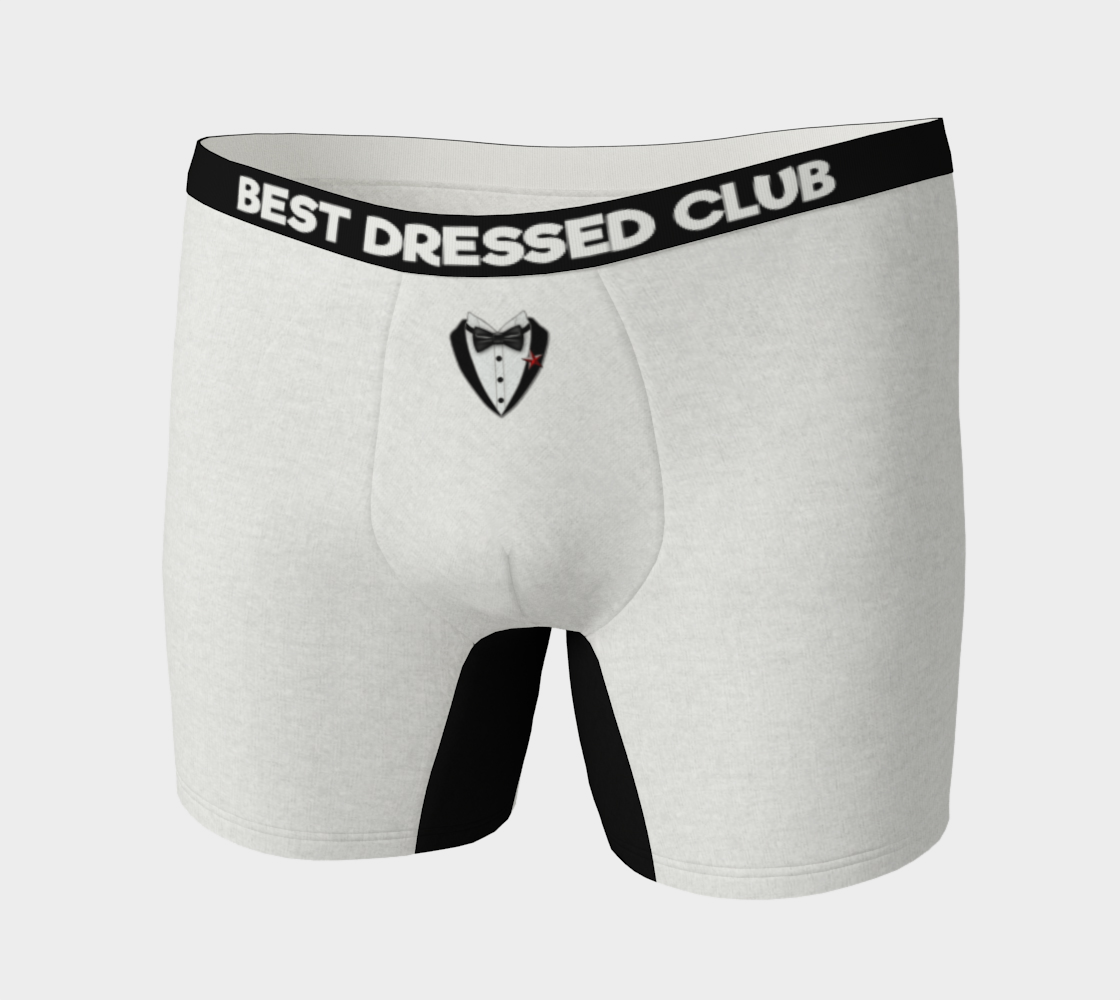Mens Boxer Briefs-BUTT TOUCHES-WHITE preview
