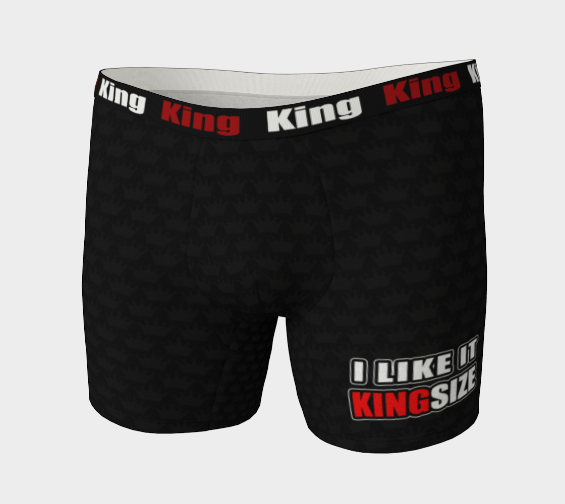 Men's Boxer Briefs Black Crown - I Like It KingSize preview