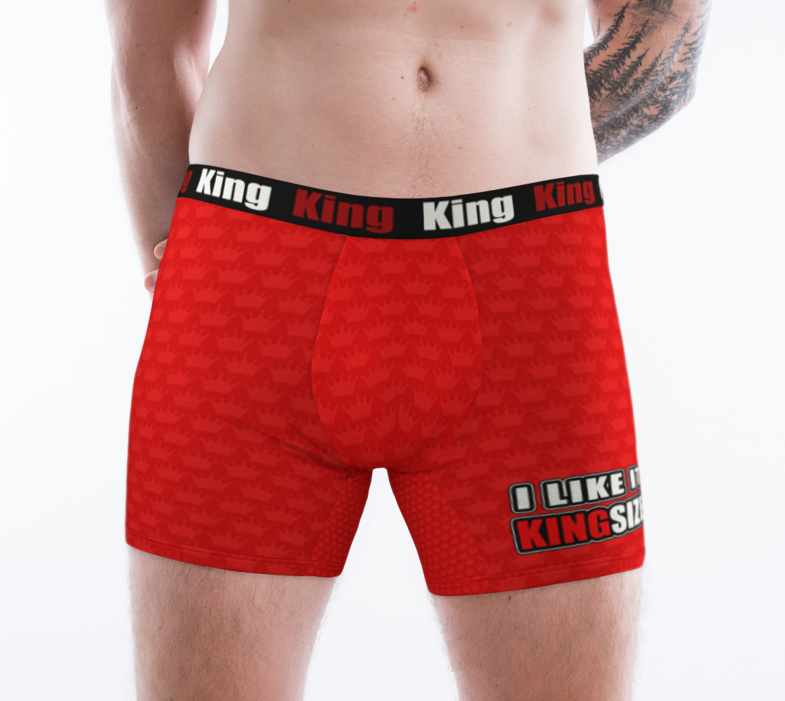 Men's Boxer Briefs Red Crown - I Like It KingSize preview #1