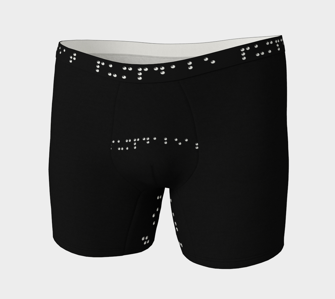Aperçu de Pumpdabeat "Black Braille" Boxer Brief #3
