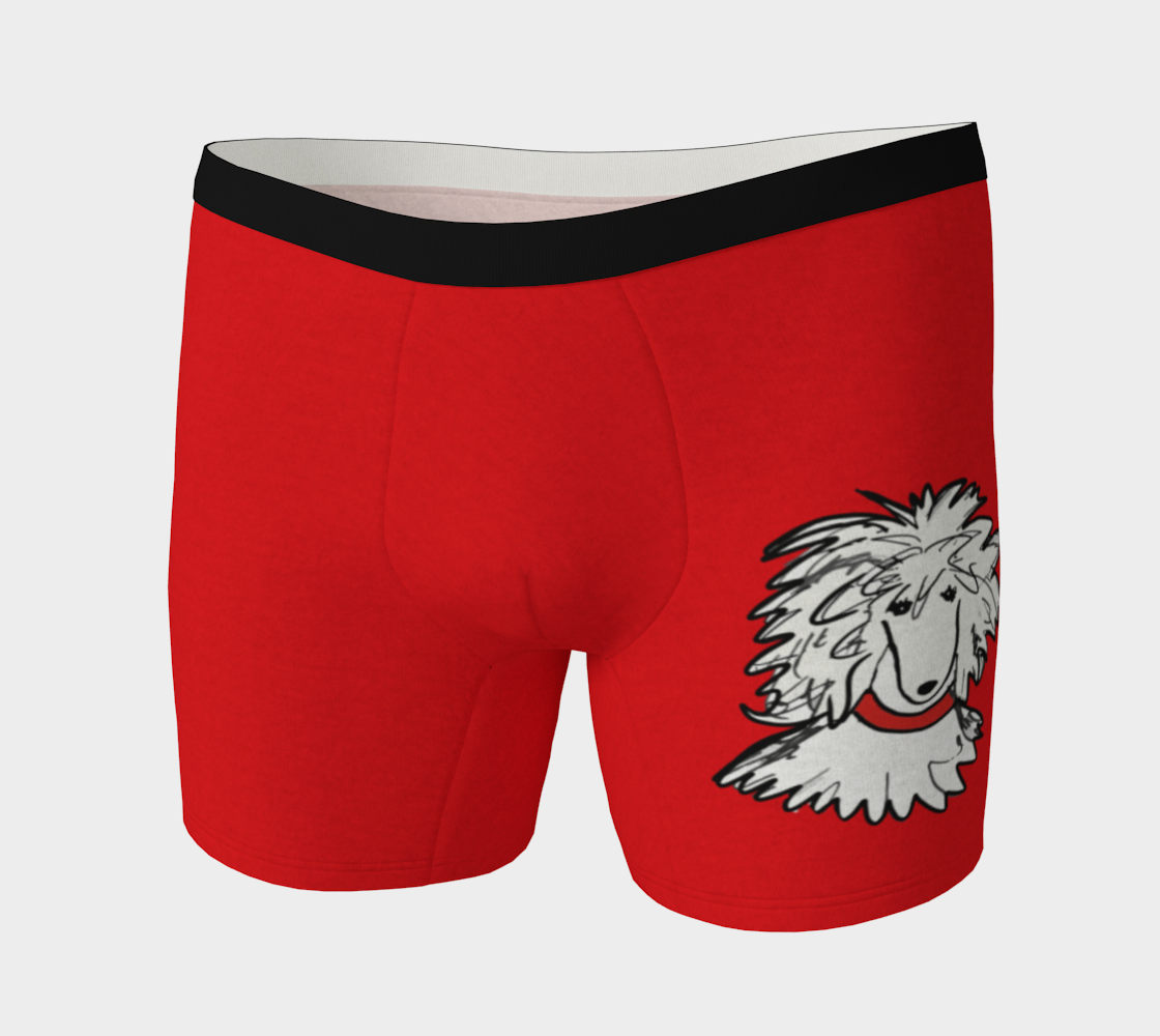 Poodle Briefs for men - Red preview