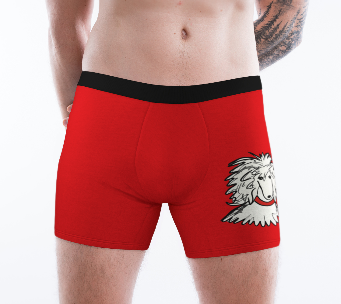 Poodle Briefs for men - Red 3D preview