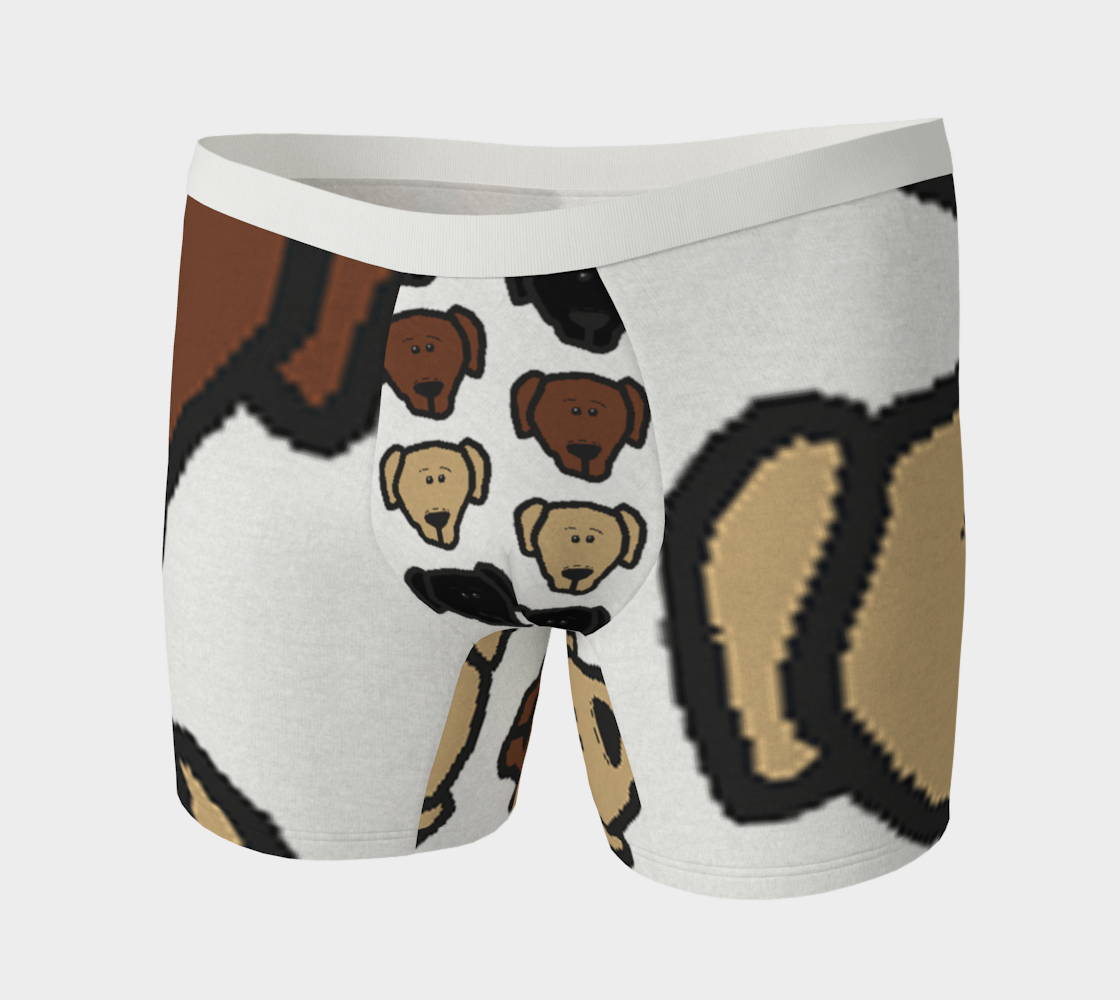 Labrador Retriever all 3 colors cartoon heads boxer briefs underweat preview #3