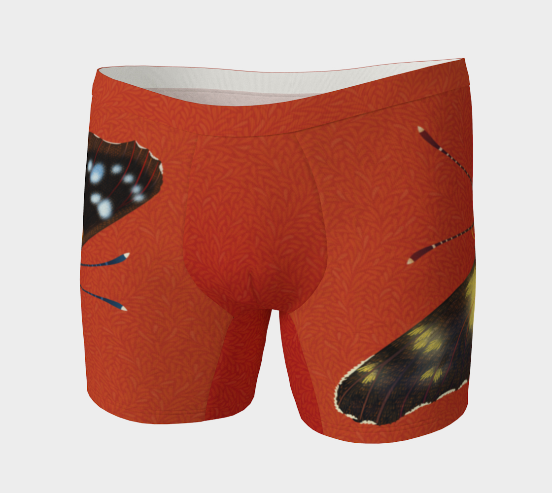 Giant Butterflies on Red Leaves preview