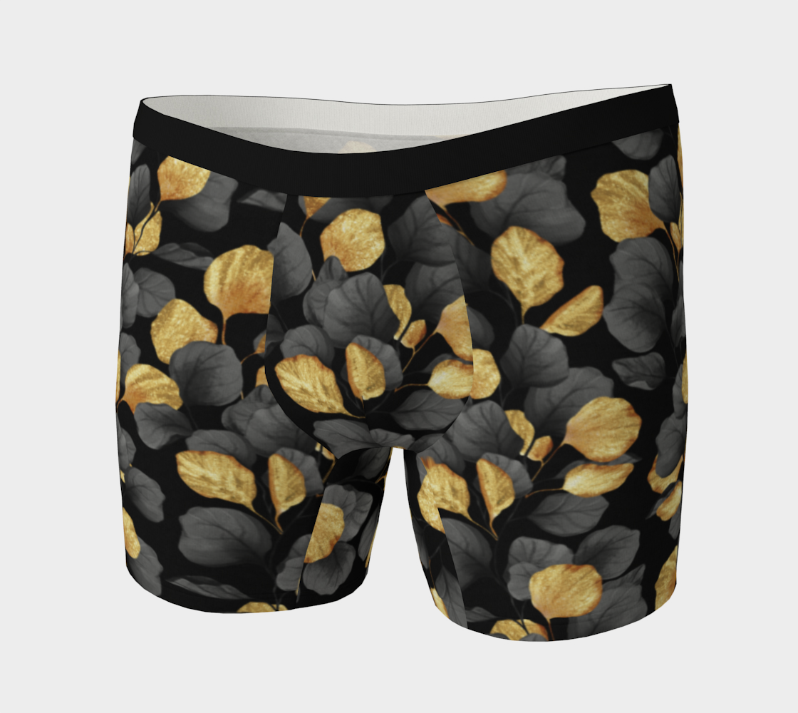 Black and gold leaves preview