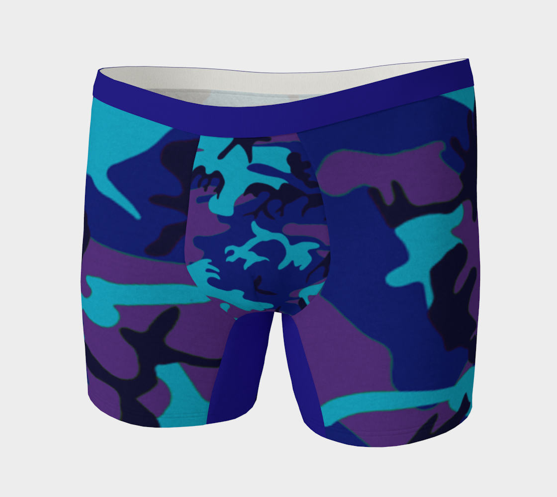 Aperçu de Blue and Purple Camouflage Boxer Briefs