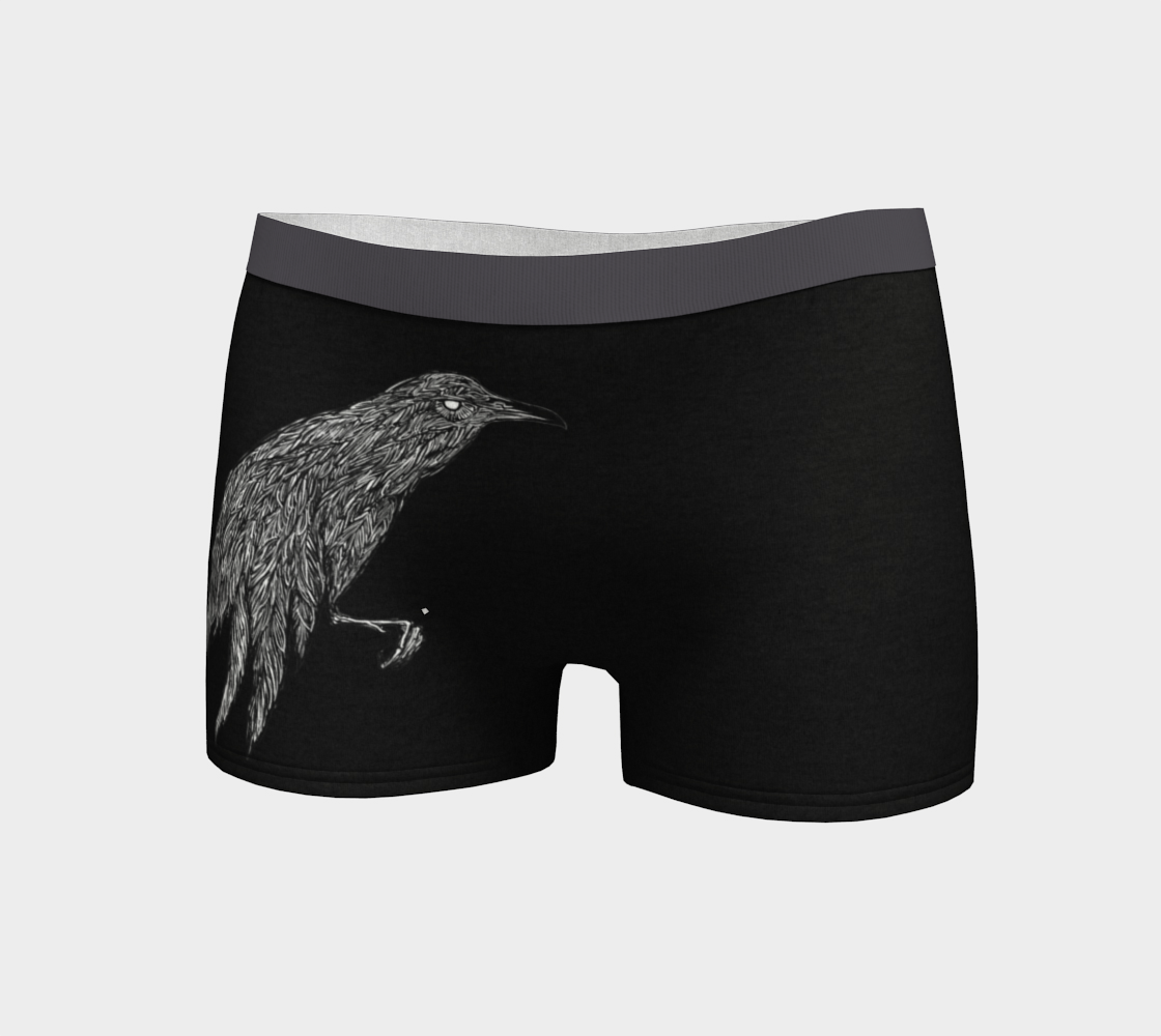 Sitting Raven Black grey boy short preview #3