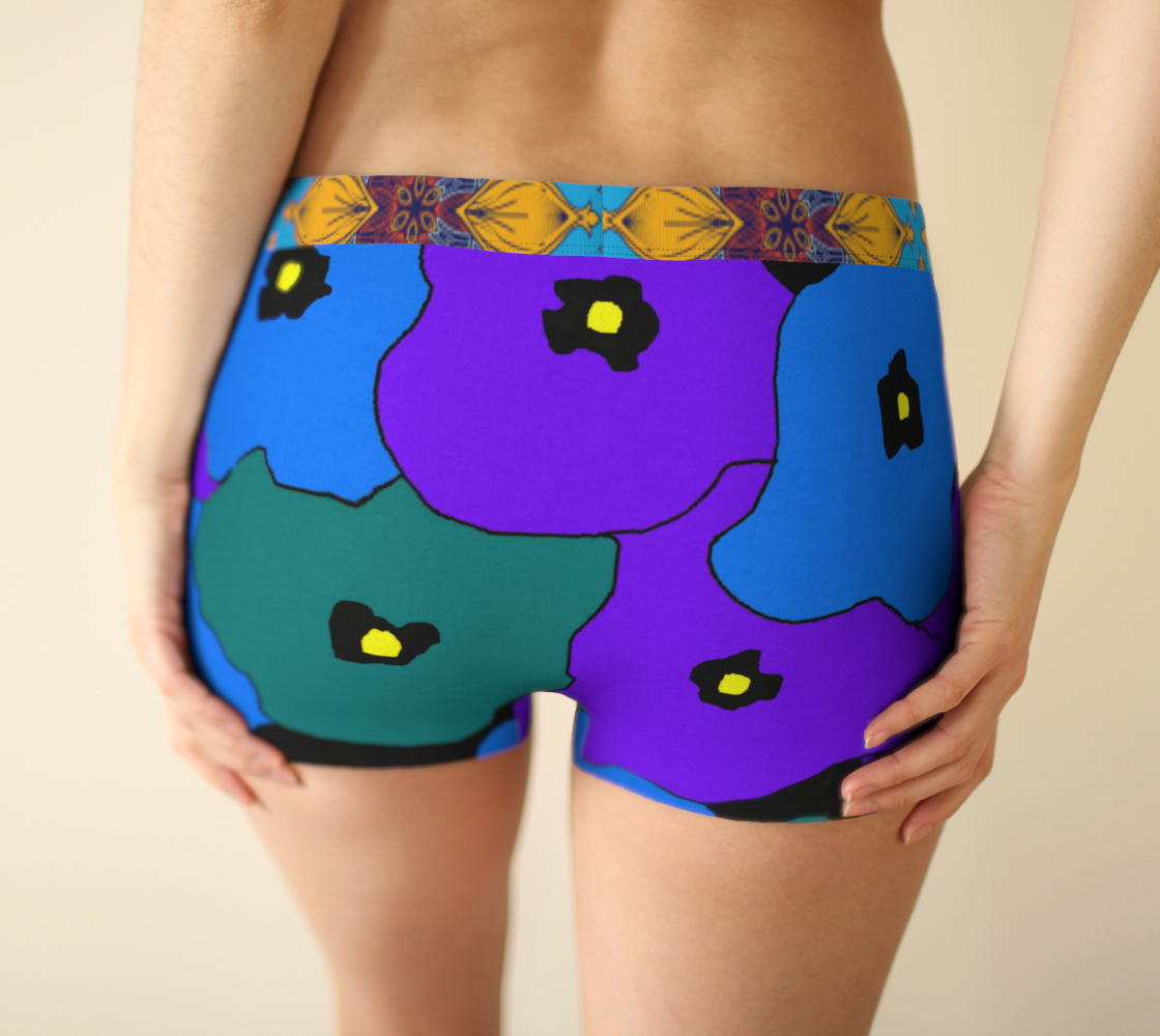 Flowers N Mandala Boyshorts In Purple, Yellow preview #2