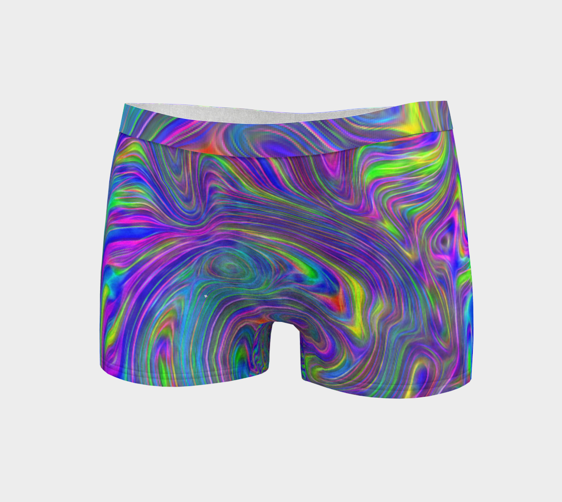 Abstract In Blue Mini Shorts preview