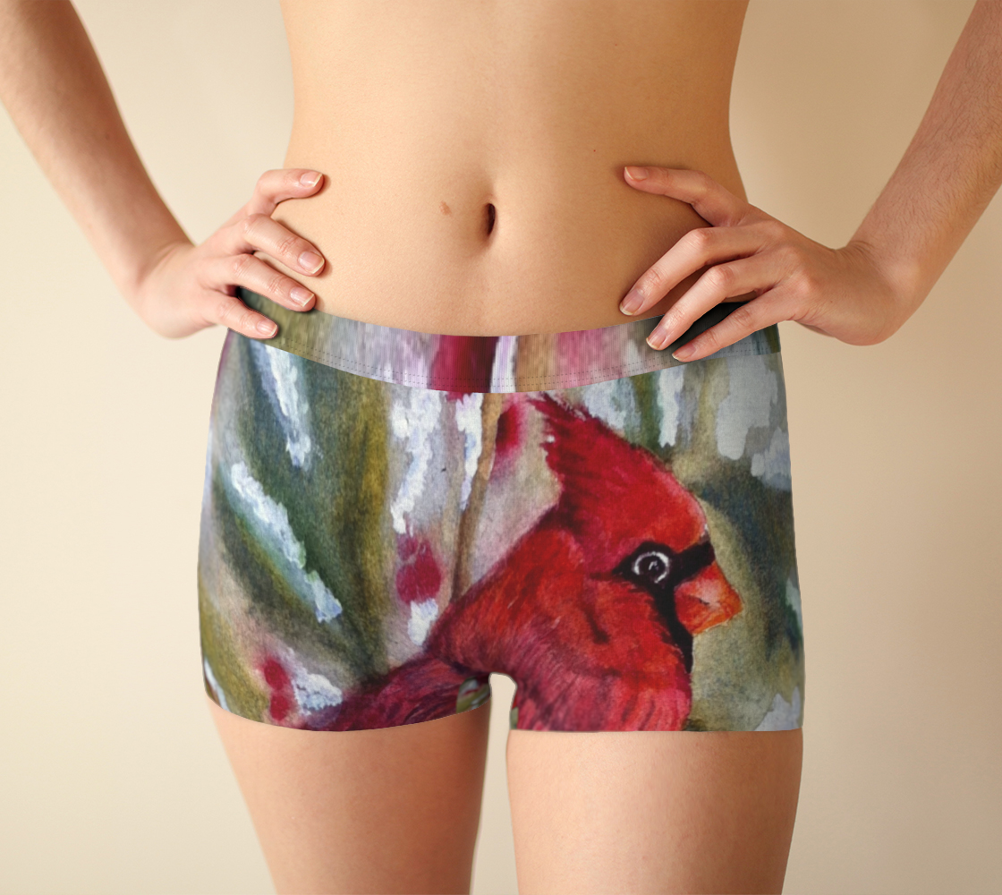 Red Cardinal Bird BoyShorts preview #1