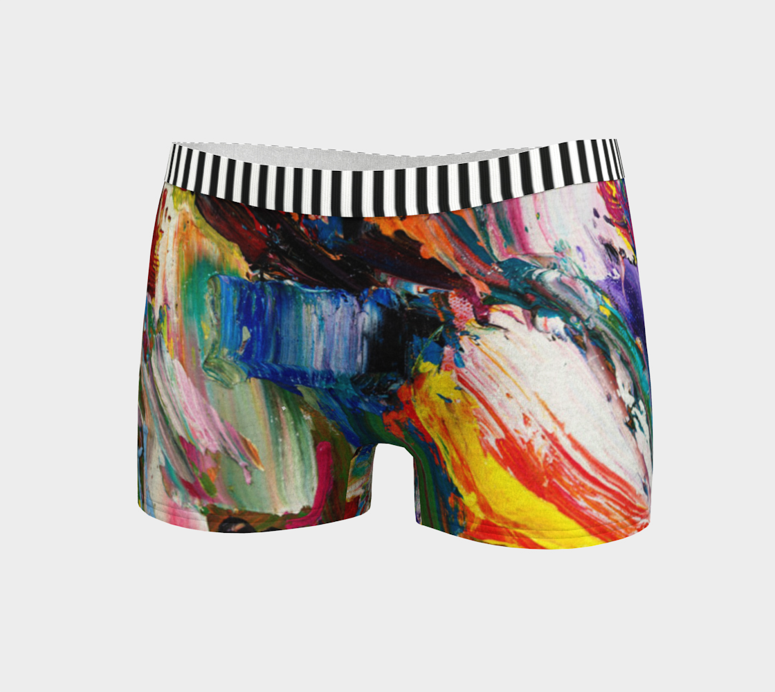 Wild and Crazy Oil Paint Abstract with Striped Elastic preview