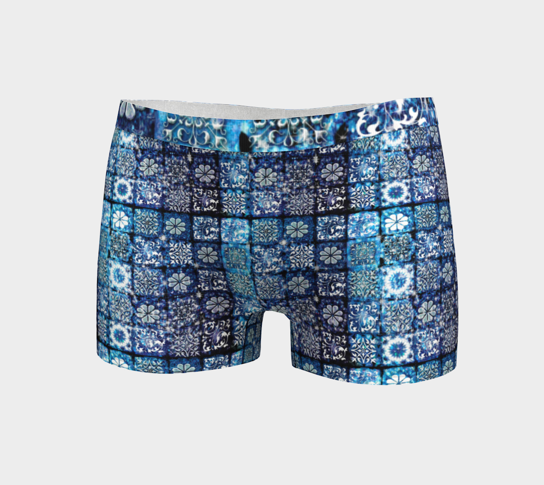 Blue Ice Crystals Mini Shorts preview