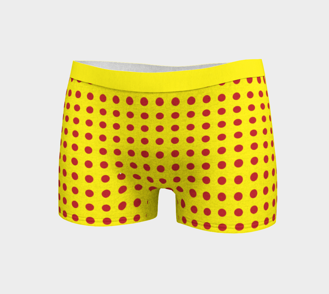 Polka Dots Red on Yellow preview