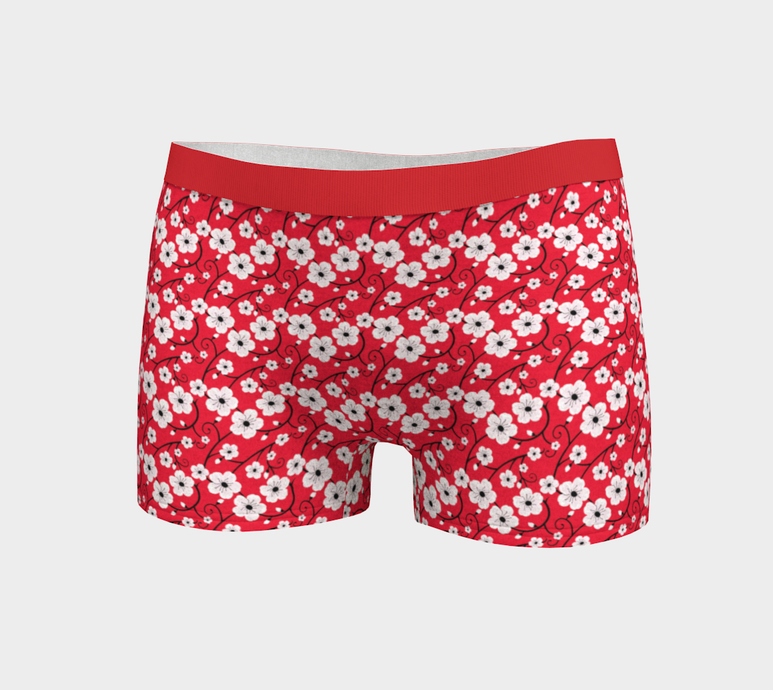 Spring Flower Hibiscus Print Red preview