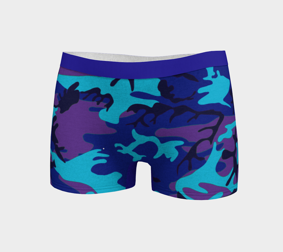 Blue and Purple Camouflage Boyshorts, AWSSG  preview
