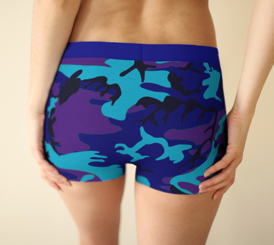 Aperçu de Blue and Purple Camouflage Boyshorts, AWSSG #2