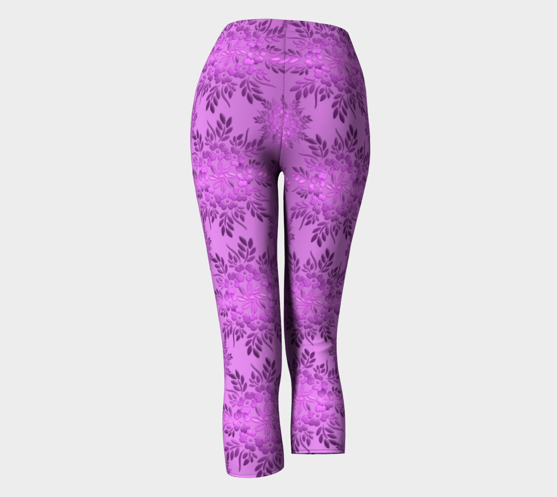 Retro Floral Violet Gradient preview #4