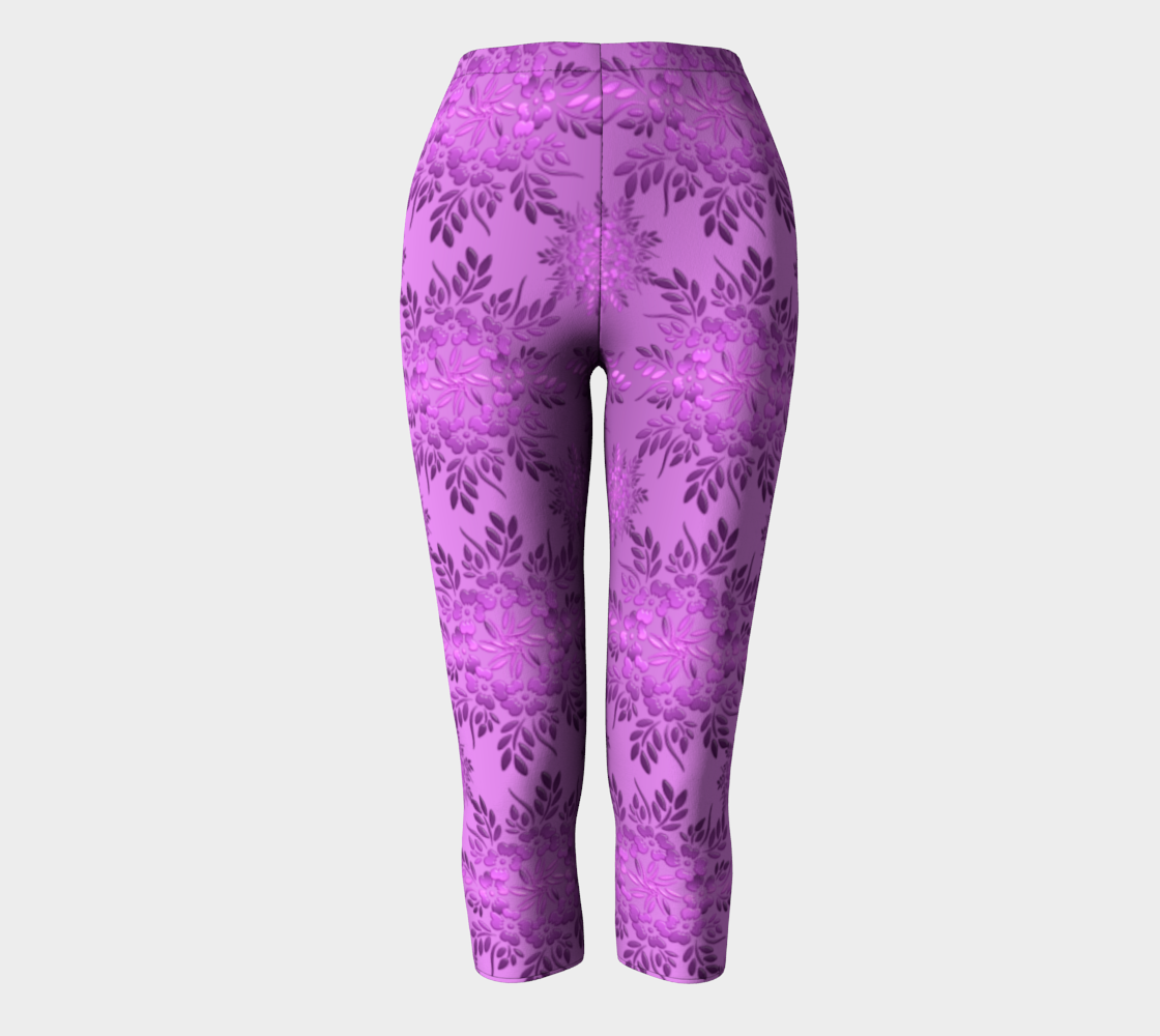 Retro Floral Violet Gradient preview #2