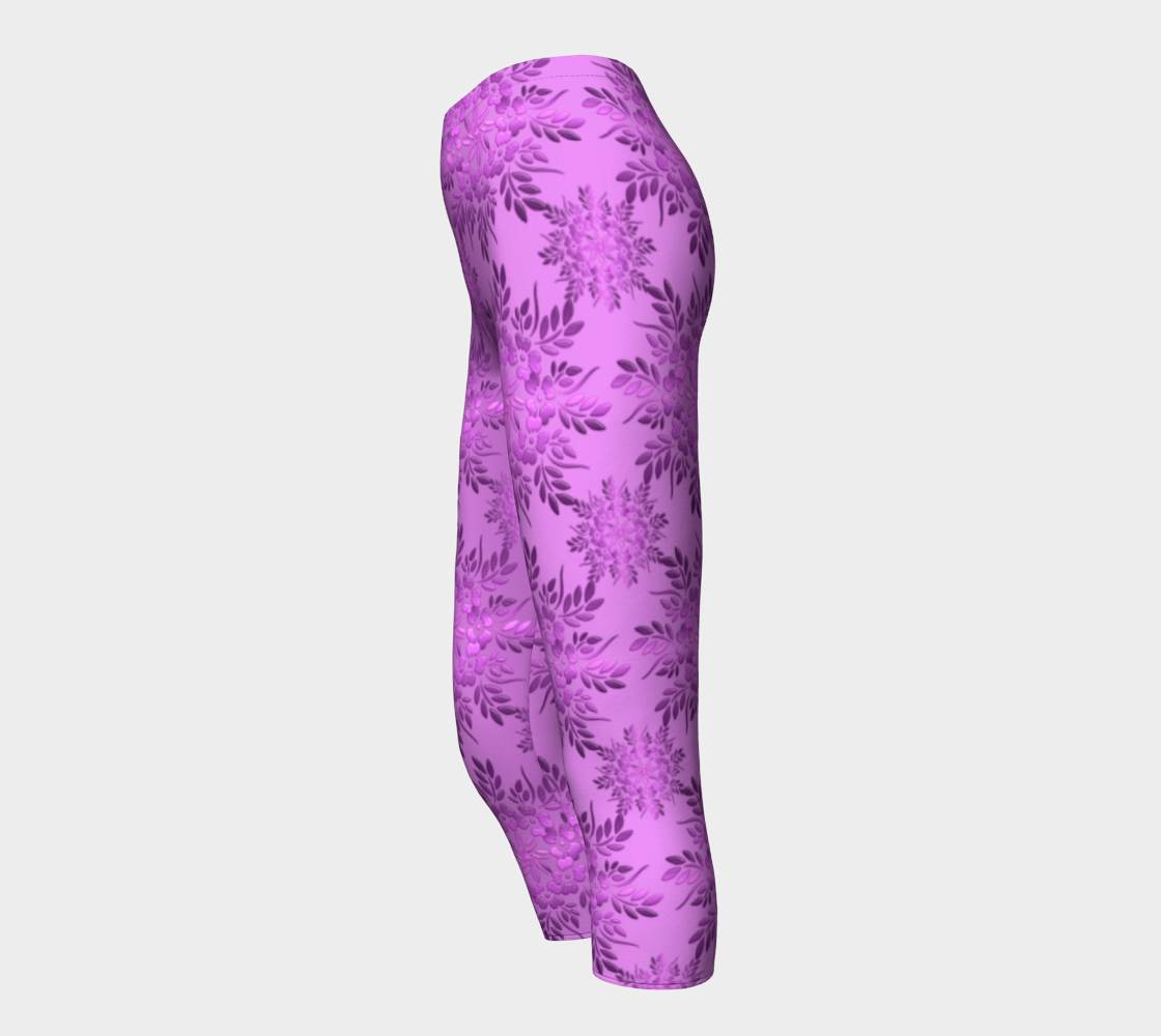 Retro Floral Violet Gradient preview #3