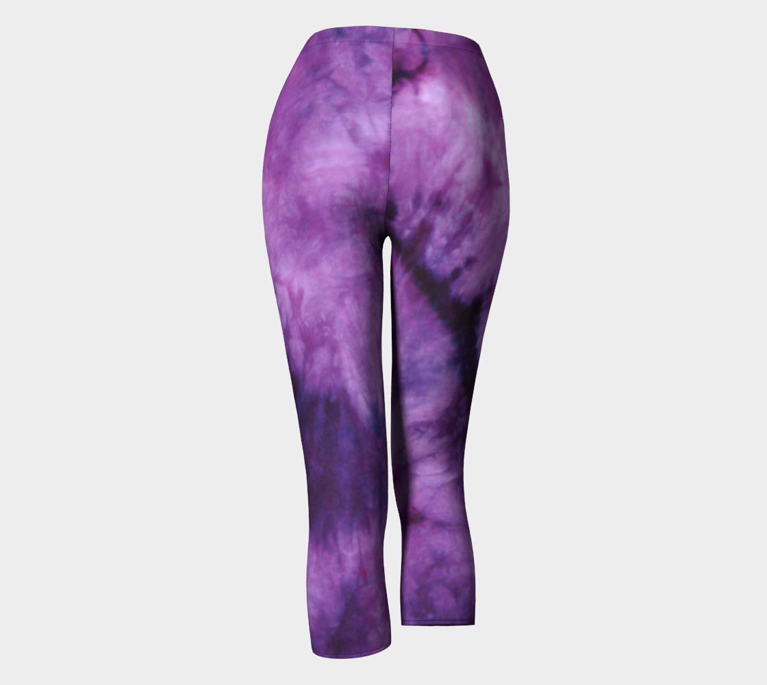 Purple Marble Capri Leggings preview #4