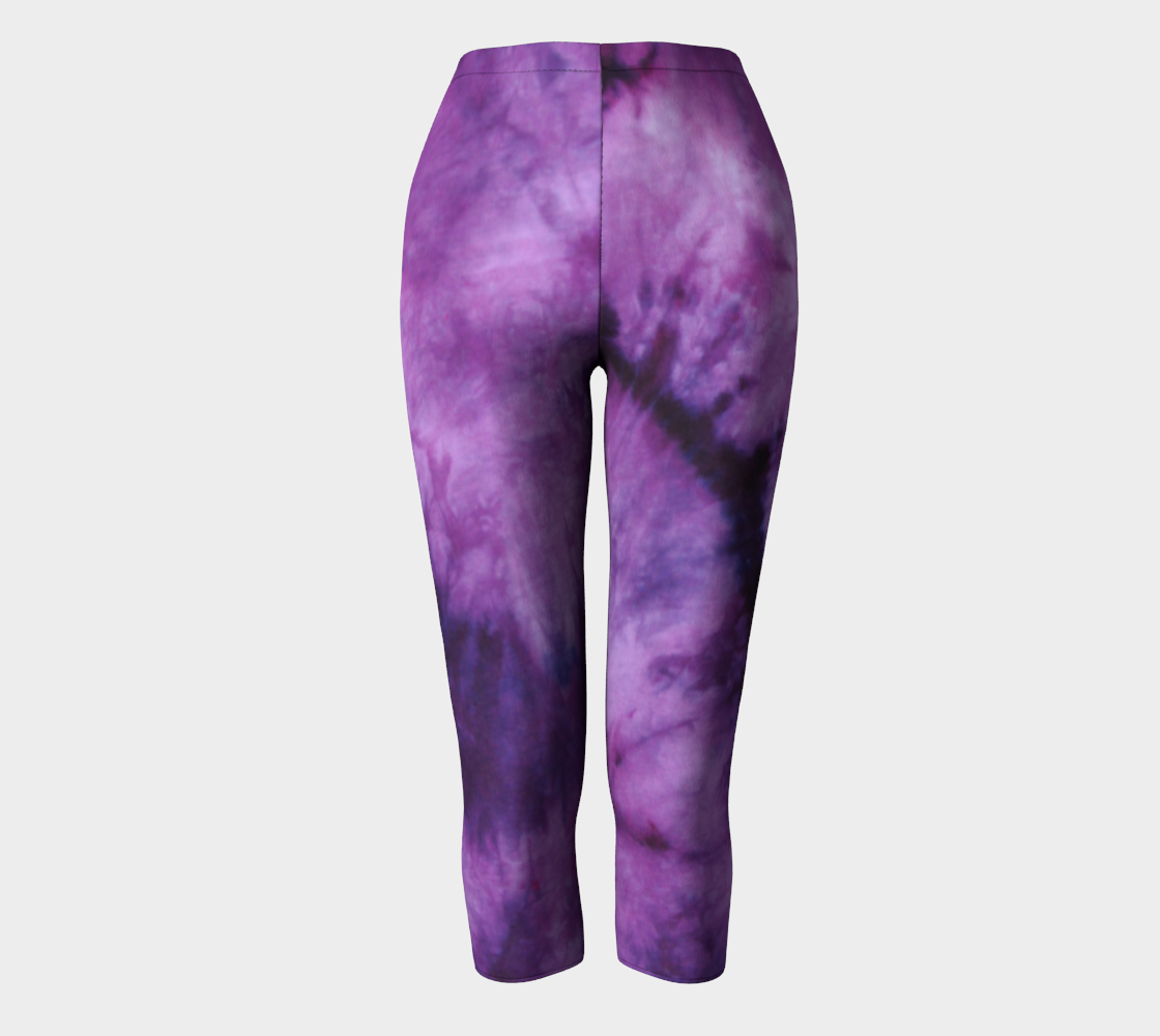 Purple Marble Capri Leggings preview #2