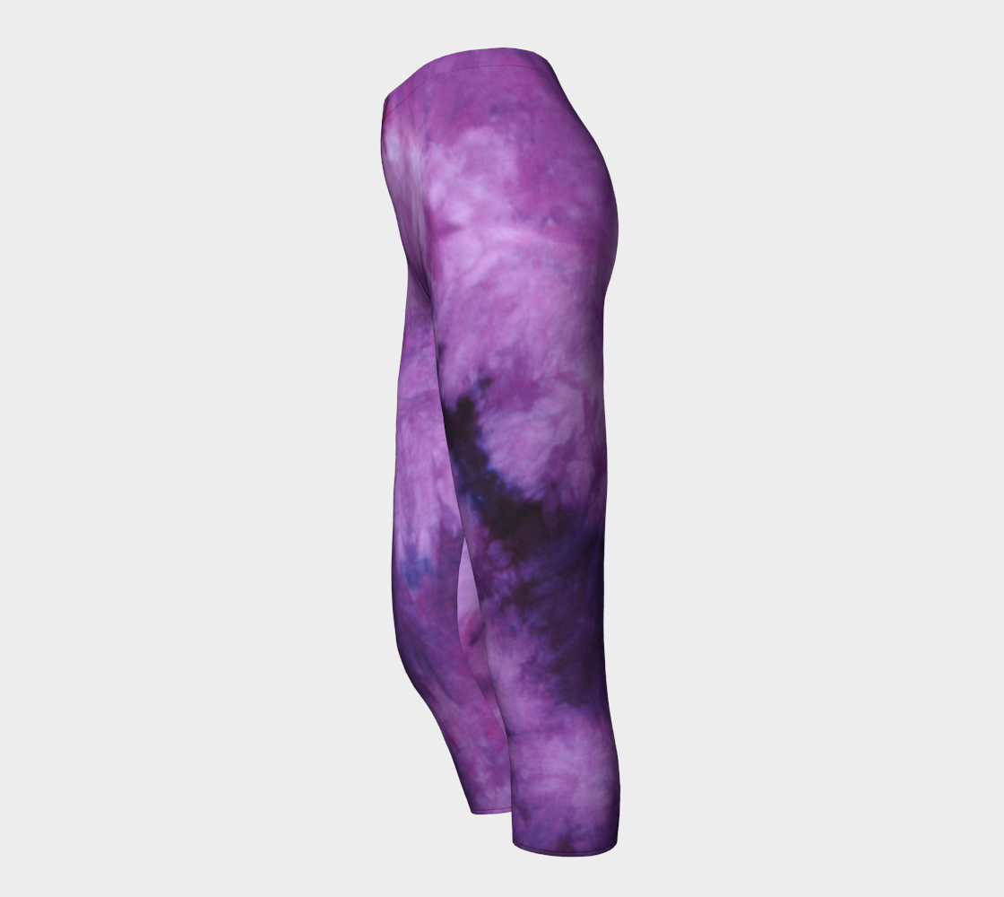 Purple Marble Capri Leggings preview #3