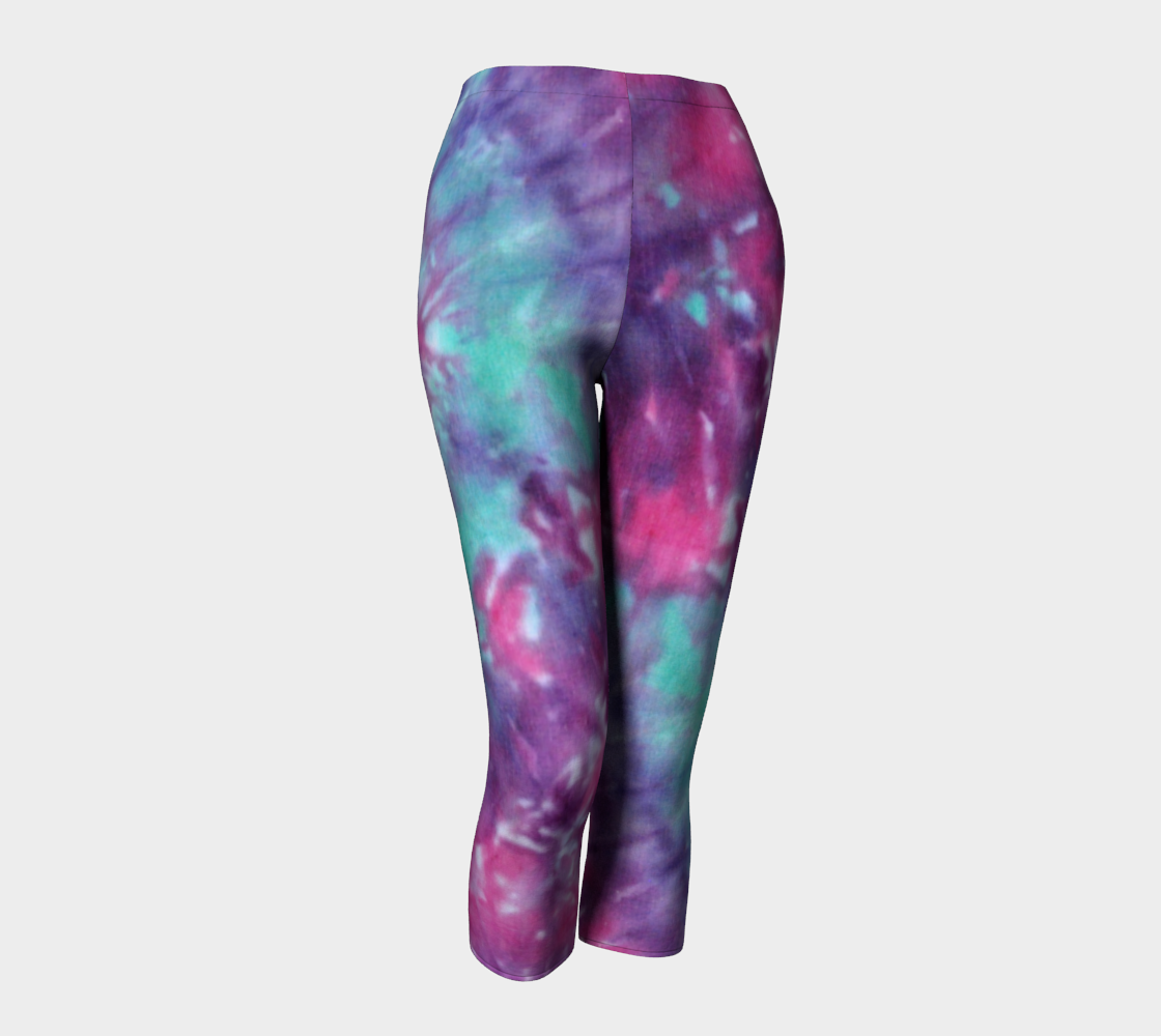 Blue Pink Spiral Capri preview #1