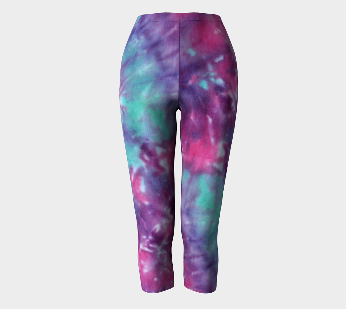 Blue Pink Spiral Capri preview #2