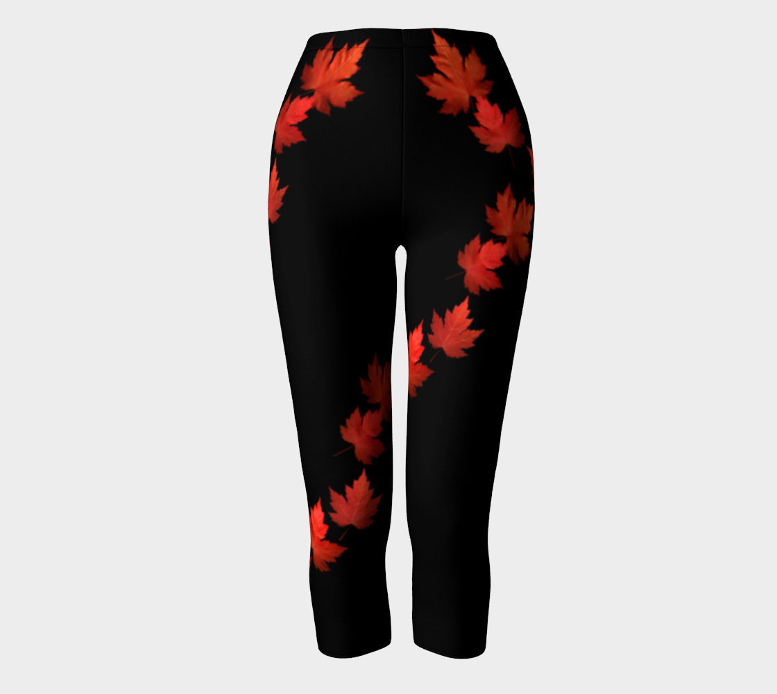 Canada Autumn Maple Leaf Capris Pants preview