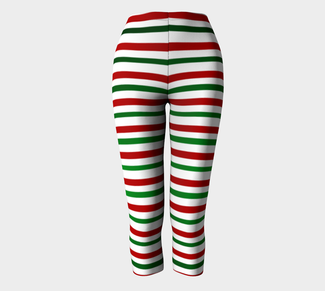 Aperçu de Candy Cane Nickers Christmas Capris Pants