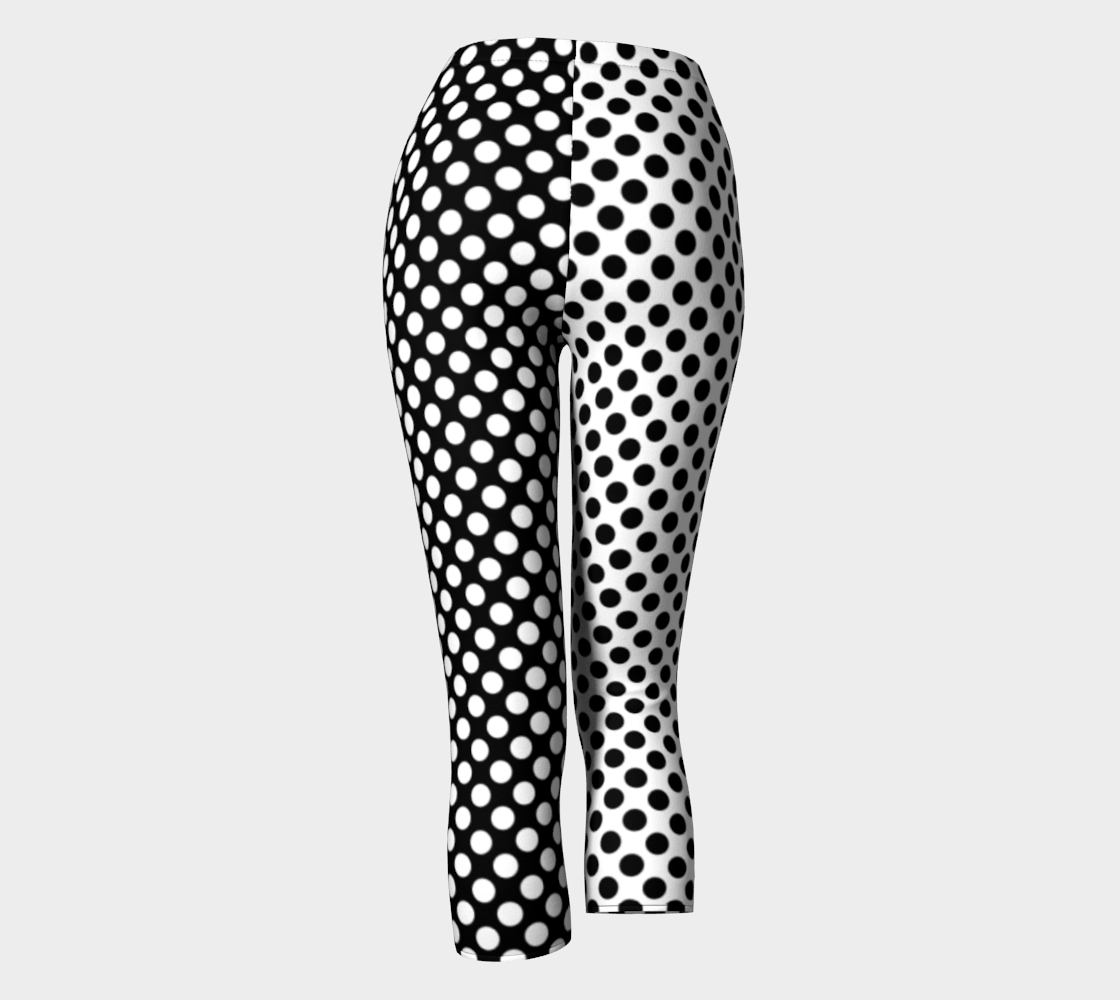 Mirrored Opposites Black and White Polka Dot preview #4