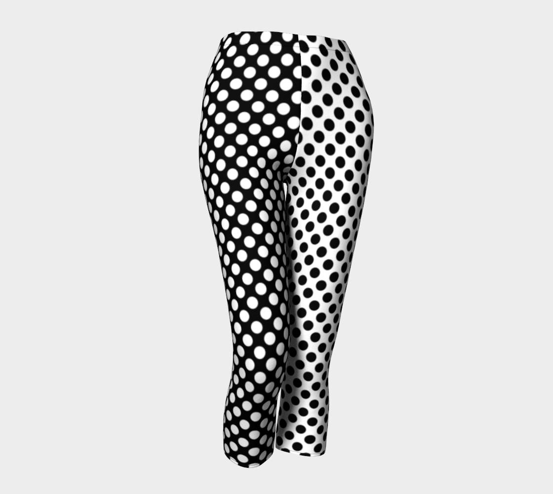 Mirrored Opposites Black and White Polka Dot preview #1