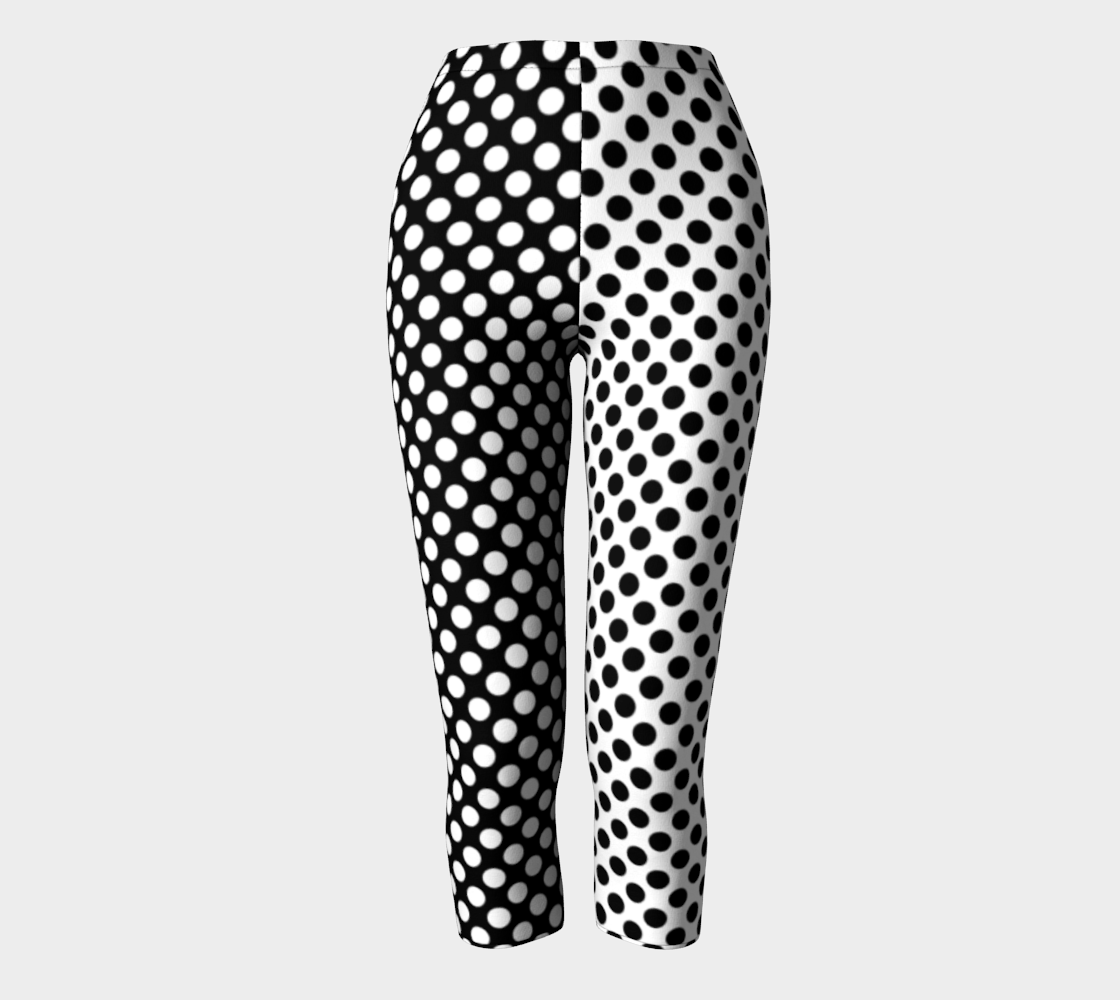 Mirrored Opposites Black and White Polka Dot preview