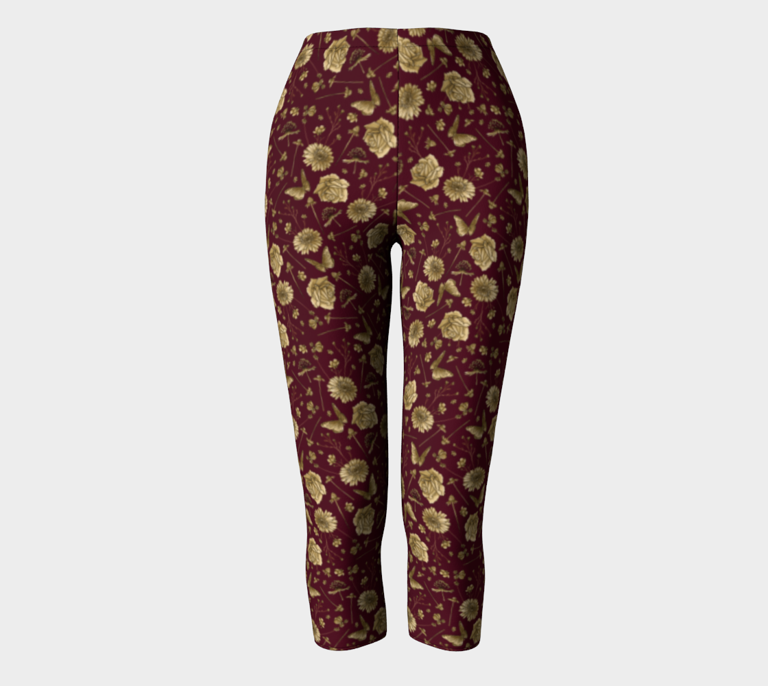 Petal to the metal red & gold capris preview