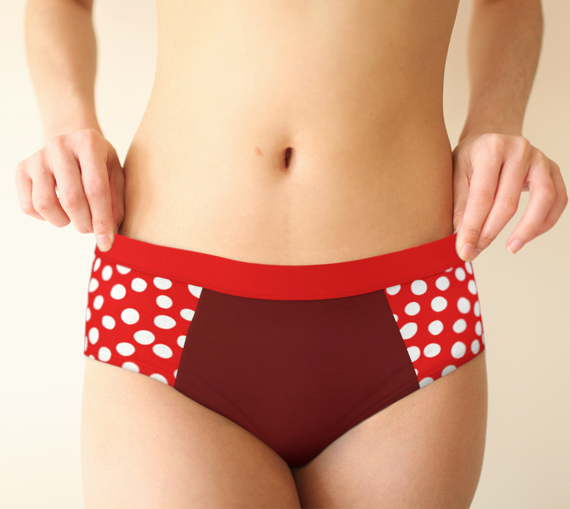 Aperçu de All About the Dots Cheeky Briefs - Red #1